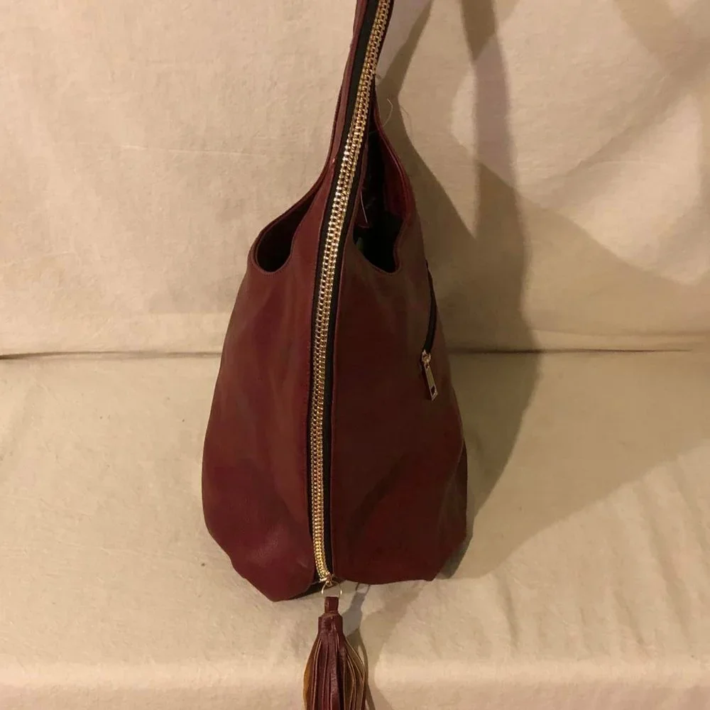 NWT Massini Maroon Hobo/Handbag